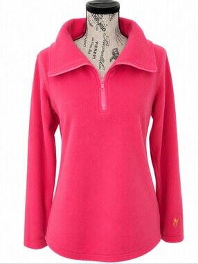 Dudley Stephens Prospect Pink Women's Fleece Funnel Neck Pullover Sz Sm